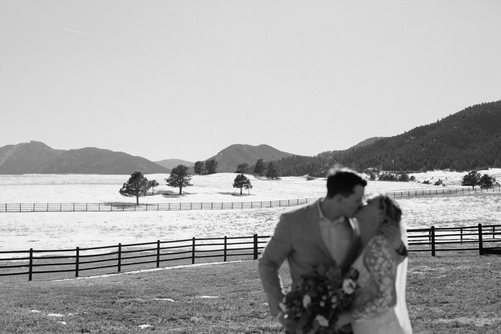 candid mountain wedding photos blurry bride and groom portraits