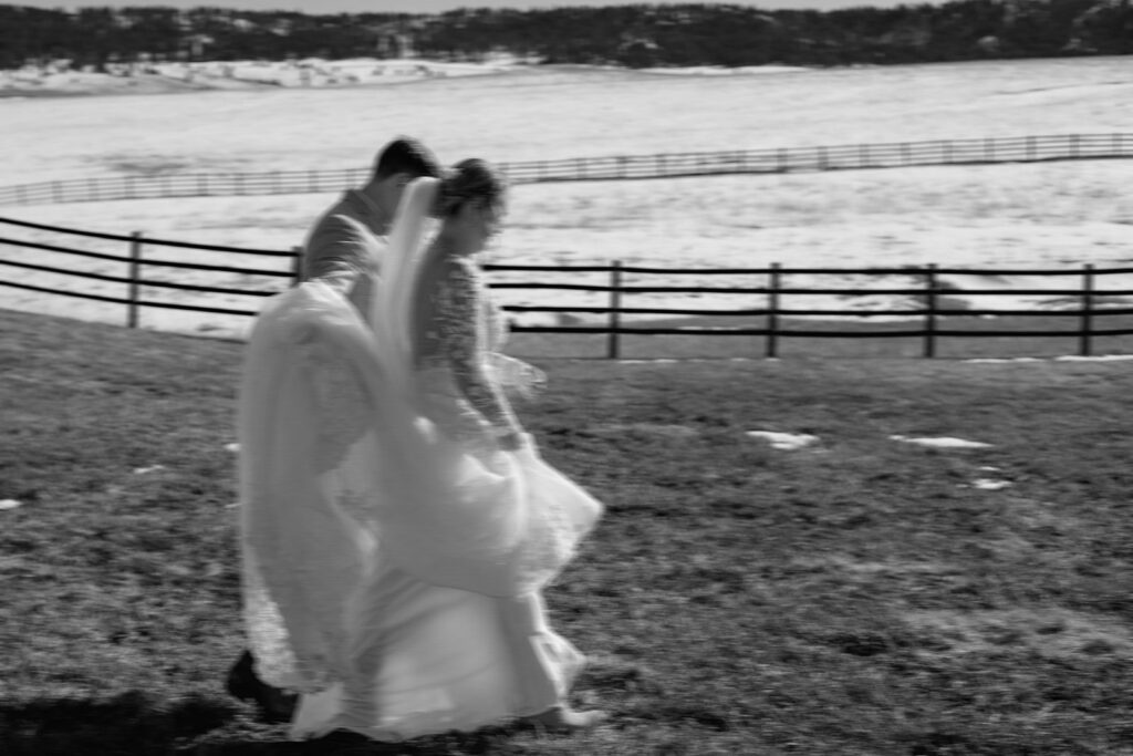 candid and blurry mountain wedding photos in colorado
