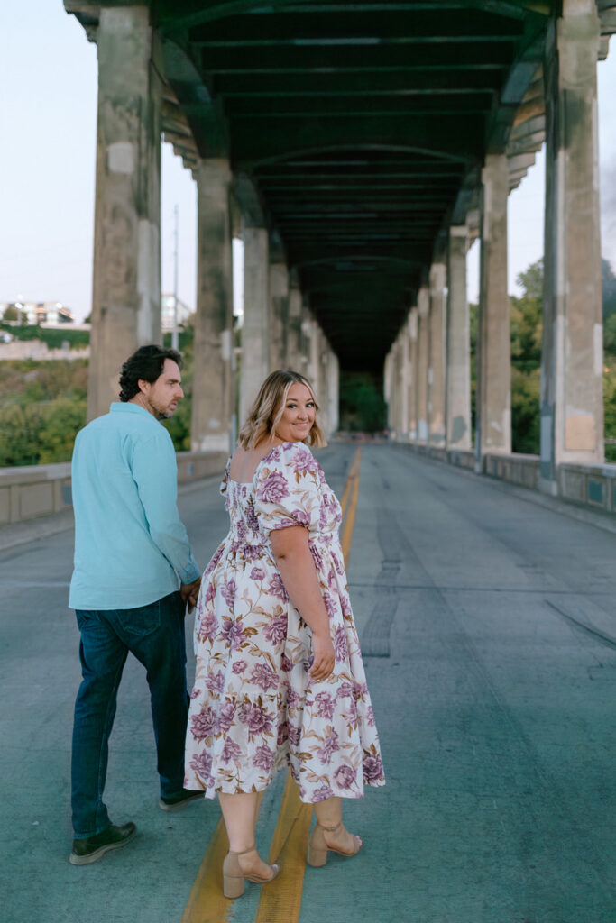 Kansas City engagement photos in the west bottoms