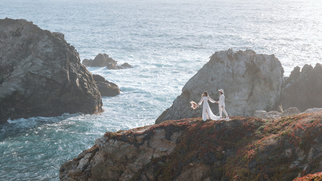 intimate destination elopement in big sur california beach