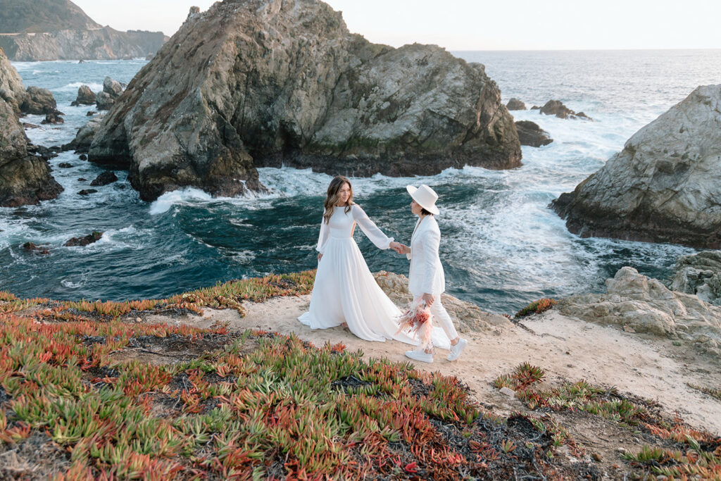 documentary style wedding photography in big sur california