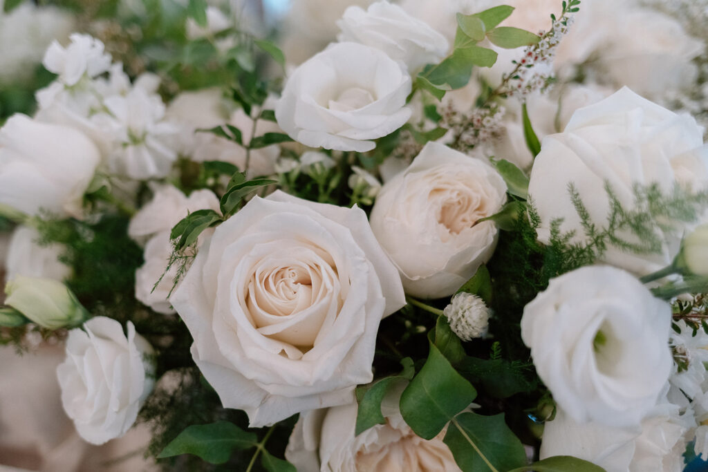 white wedding bridal bouquet