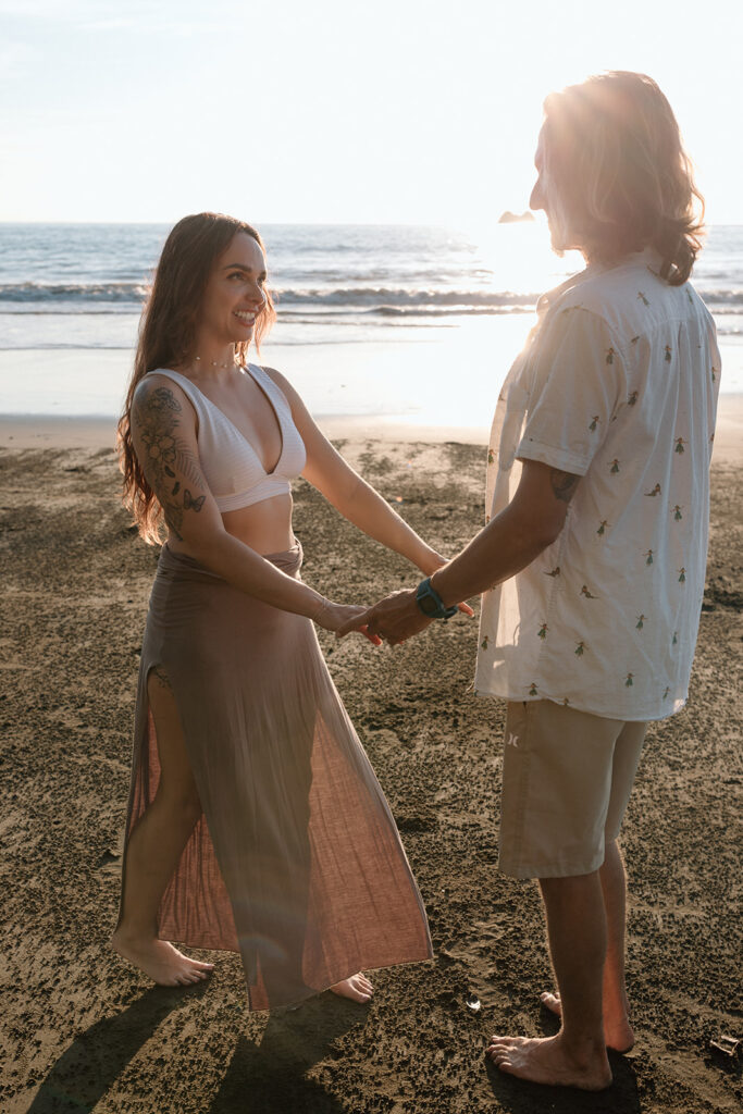 candid uvita beach couples photoshoot