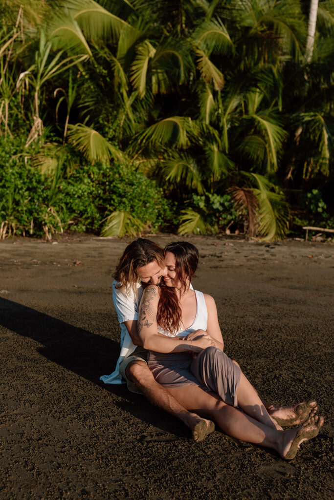 candid uvita beach couples photoshoot