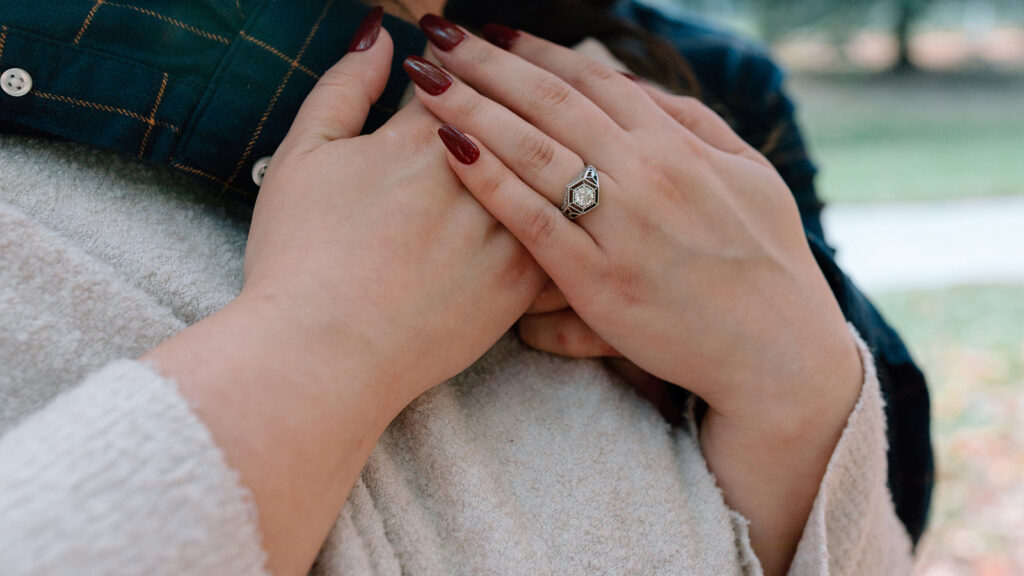 engagement ring photos autumn