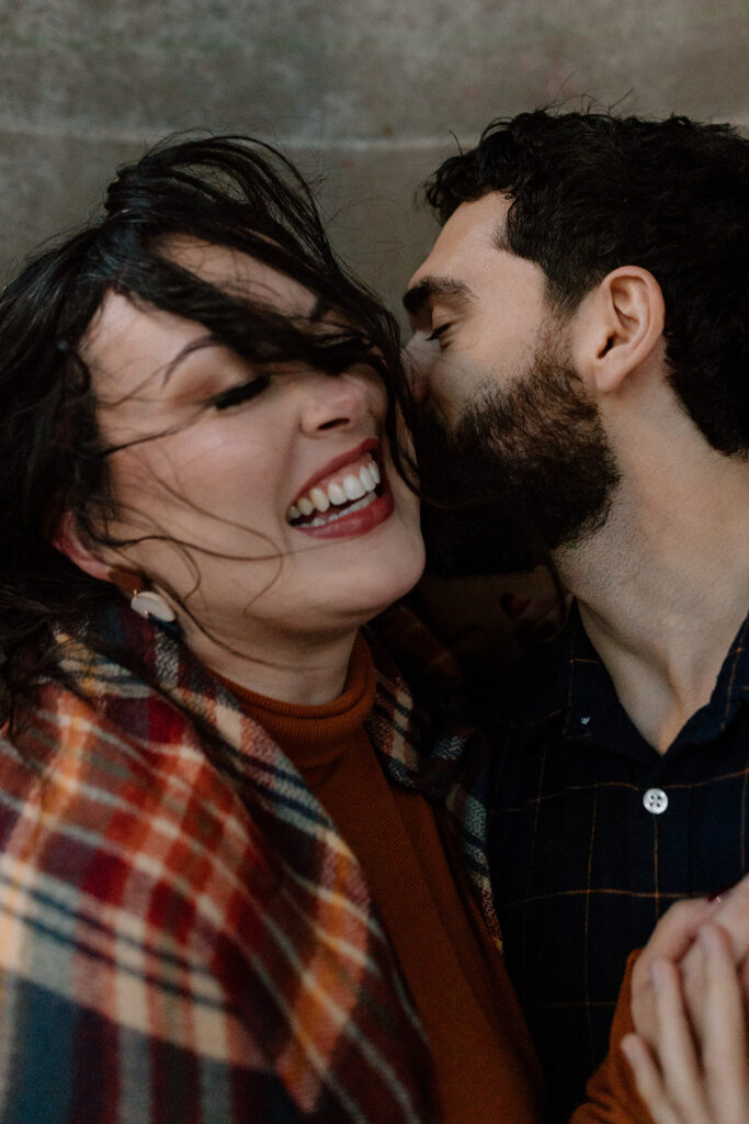 moody fall engagement photos in kansas city