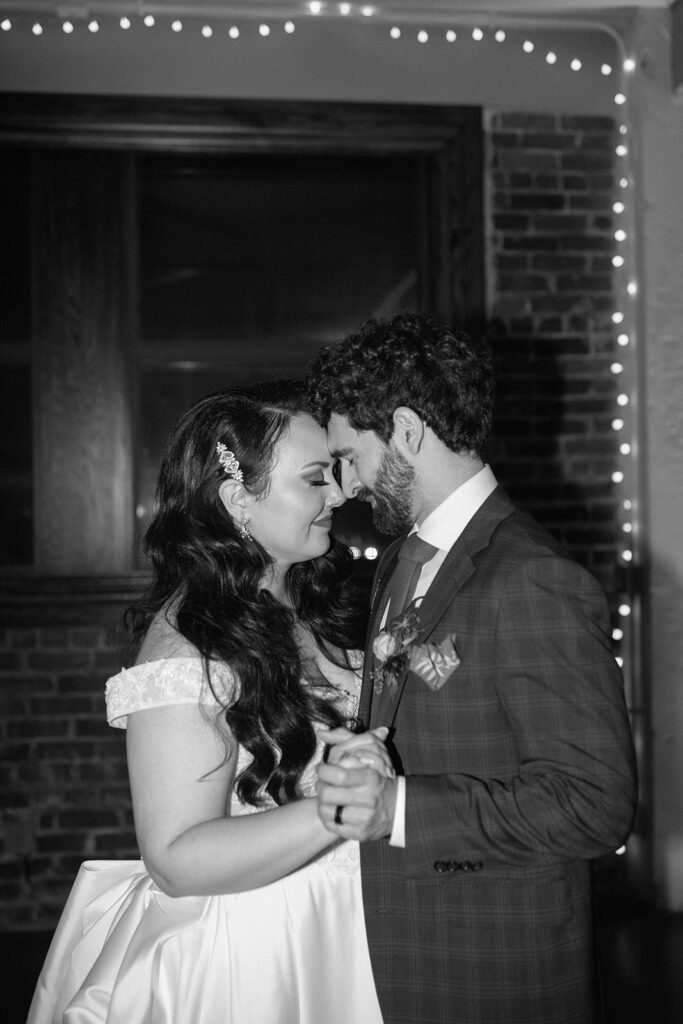 bride and groom private first dance after wedding