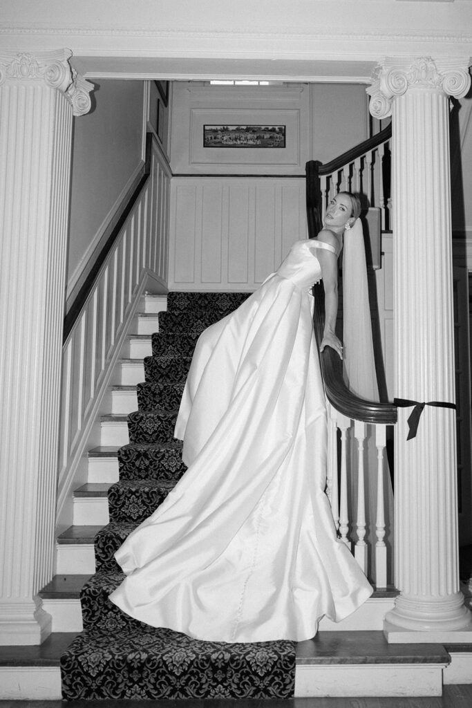 Taylor shows off the wedding dress from Stephanie's Bridal Boutique in Kansas City.
