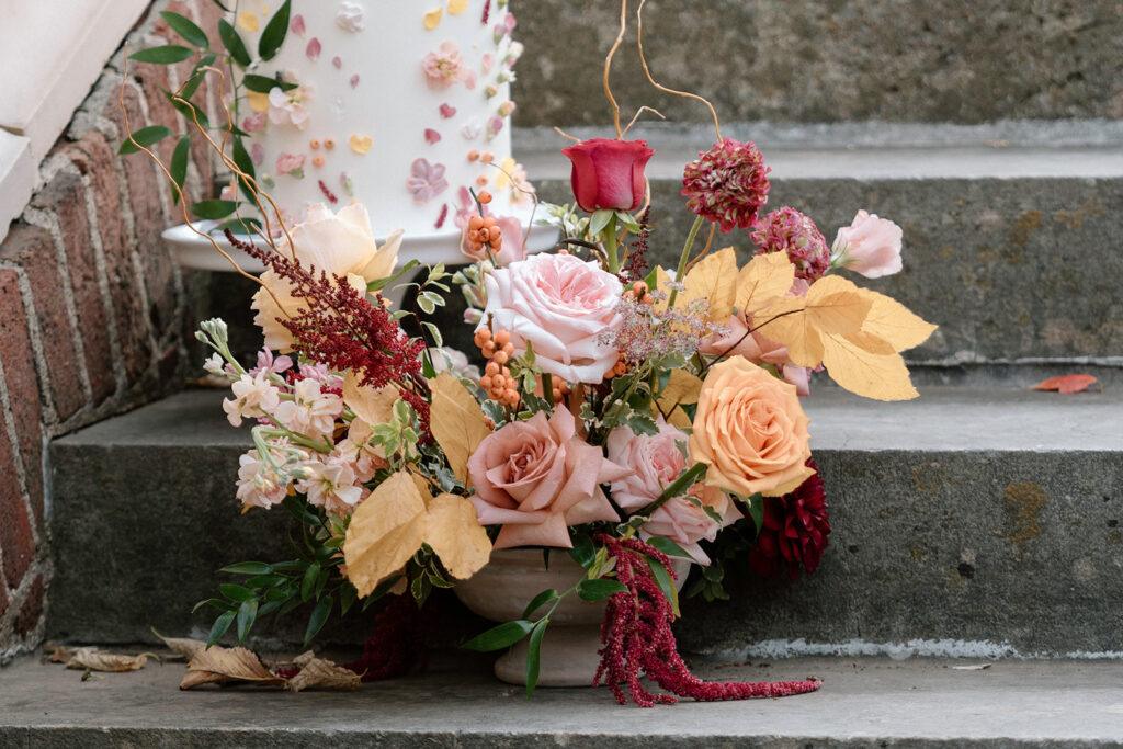 A fall wedding bouquet from Floriography KC.