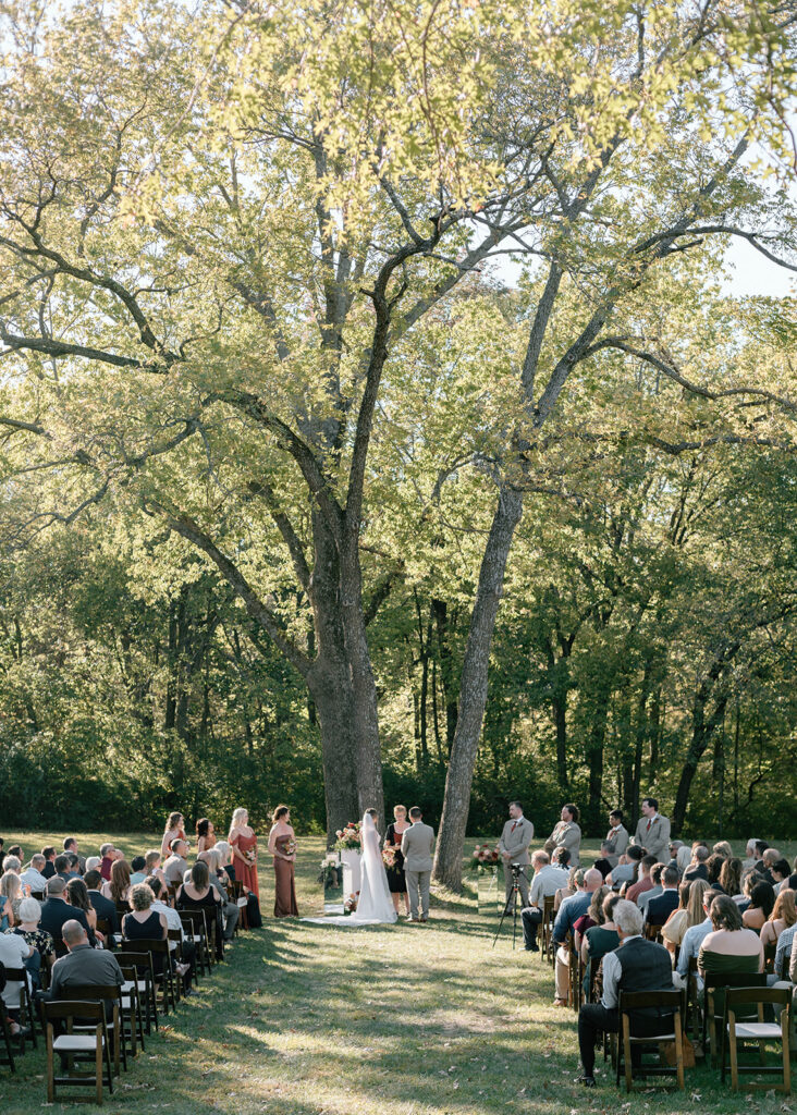 fall wedding at gather at red cedar gardens beneath the elm tree