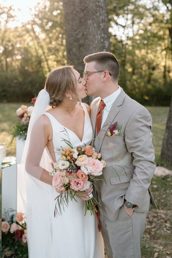 romantic couple photos bride and groom at Kansas City venue