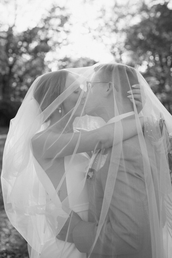 romantic bride and groom portraits
