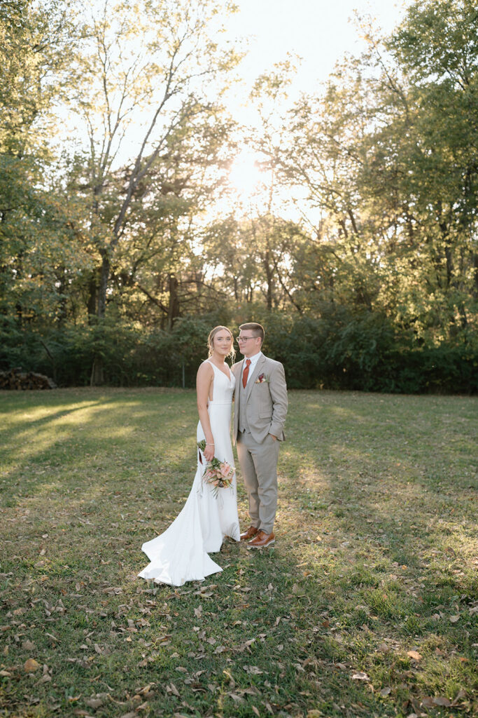 romantic bride and groom portraits