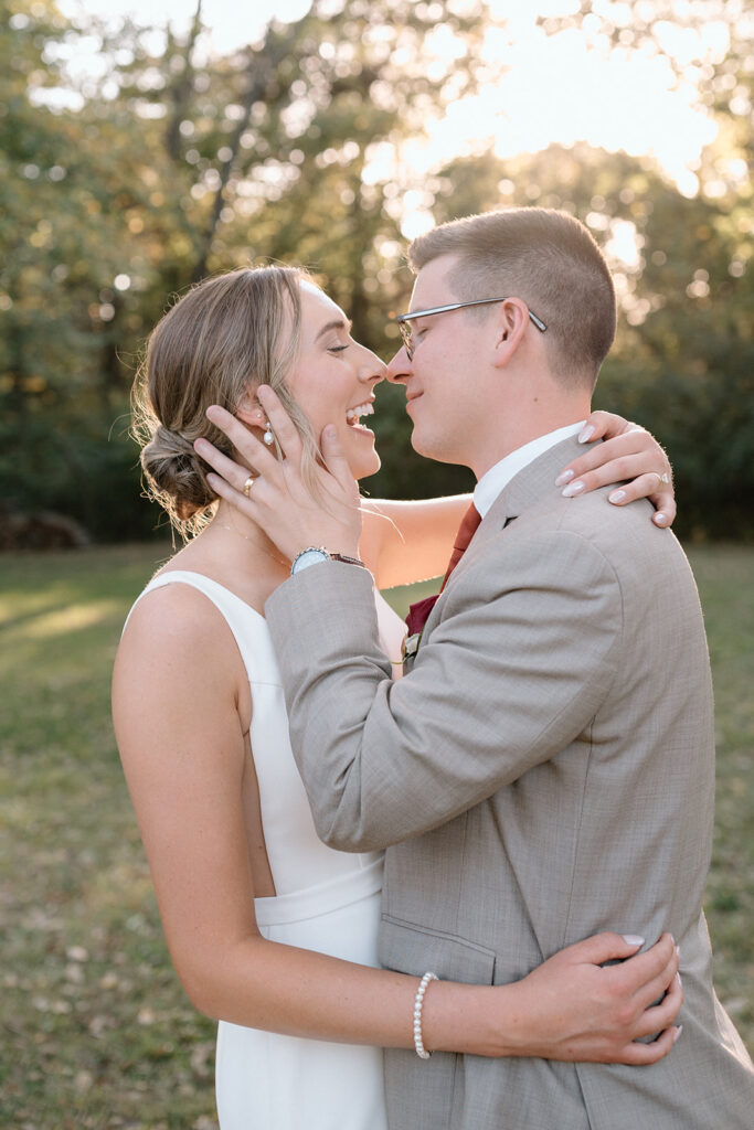 romantic fall wedding at Gather at Red Cedar Gardens