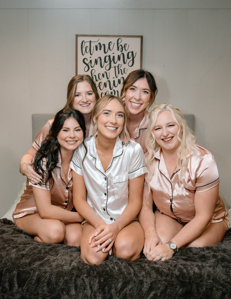 flash bridal party photos