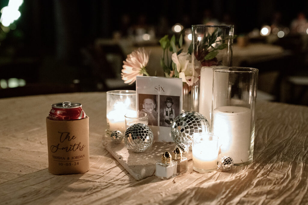 luxury reception design for fall wedding at Gather at Red Cedar Gardens