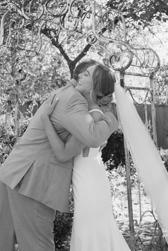 first look with father of the bride