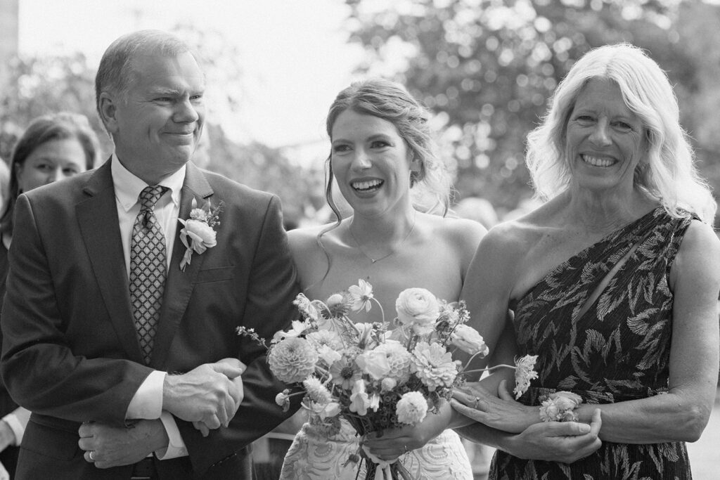 wedding ceremony pictures in The Hobbs courtyard