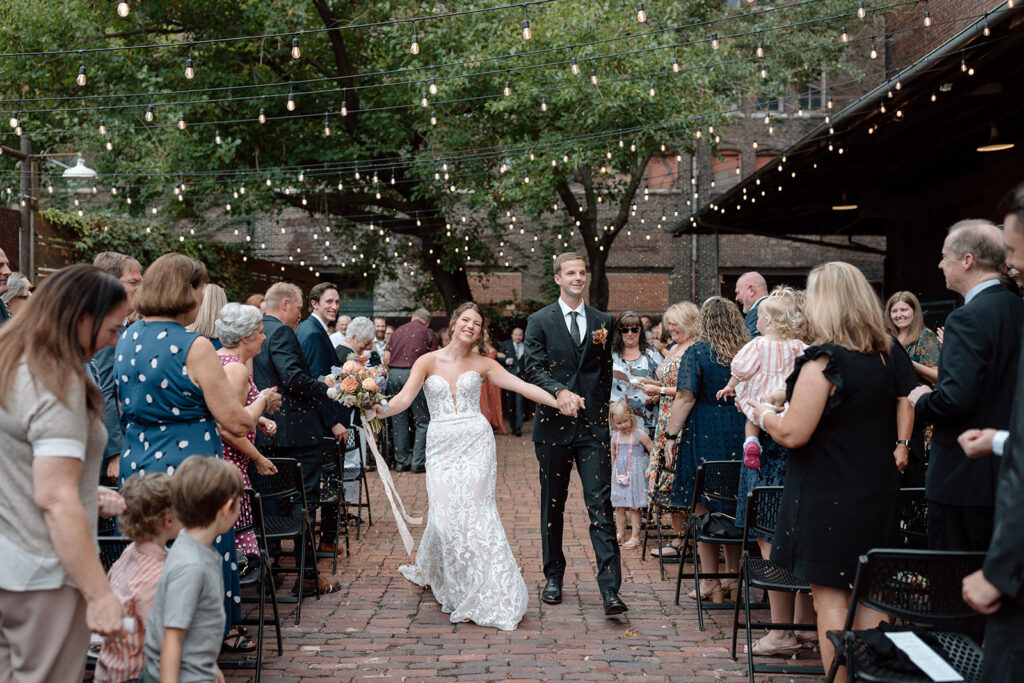 Wedding ceremony at The Hobbs photographed by Kansas City wedding photographer