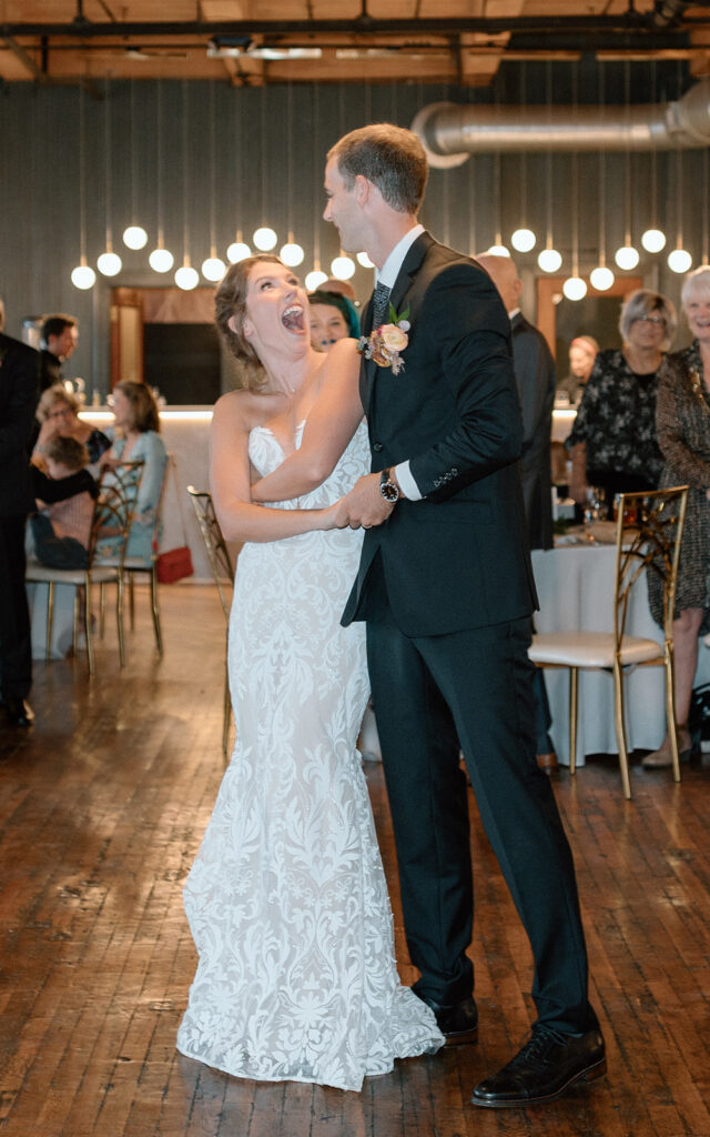 bride and groom first dance photos