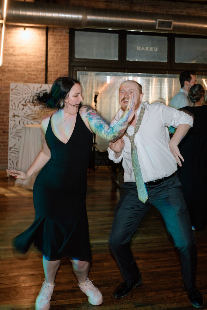 flash wedding reception photos at The Hobbs
