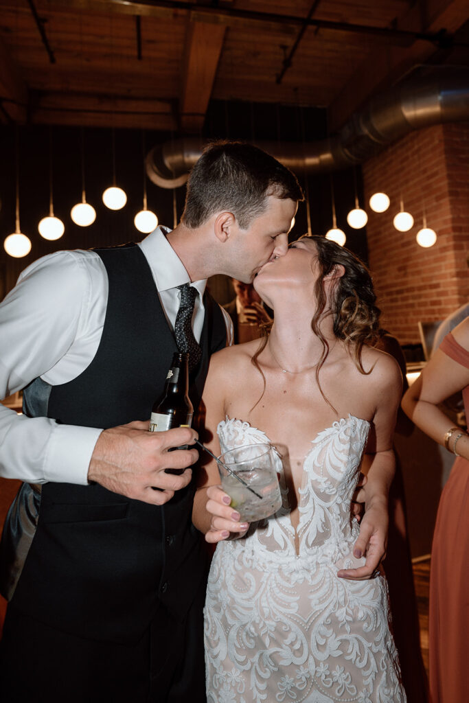 flash wedding reception photos at The Hobbs venue