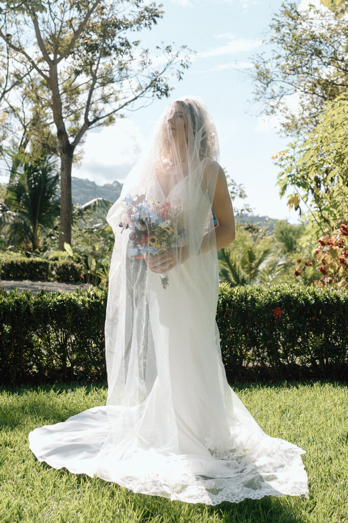 Bridal portraits in Uvita, Costa Rica.